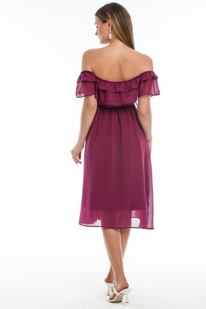 Damska sukienka w dużym rozmiarze Madonna Sukienka z kołnierzykiem w dużych rozmiarach