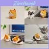 Wooden Cat And Corgi Handcrafted Figurine With Carving Art For Gift Giving And Home Decor