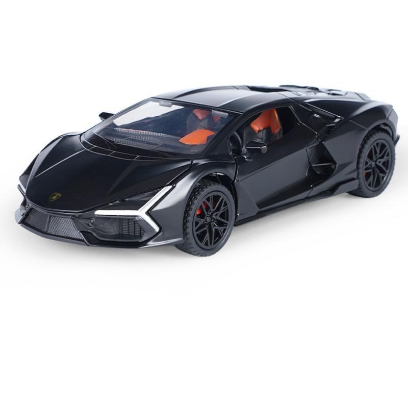 

1/32 Lamborghini Revuelto Alloy Sports Car Model Diecast Metal Racing Car Vehicles Model Simulation Sound and Light Collection Kids Toy Gift чёрный