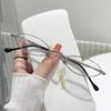 Fashion Punk Cool Anti-blue Light Eyeglasses for Women Alloy Small Oval Shades Uv400 Clear Glasses Frame Unisex Bling Sunglasses