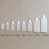5ml 10ml 15ml 30ml 50ml 100ml 120ml PE Plastic Refillable Dropper Squeezable Tip Applicator Bottle With Needle Tip Caps For Glue