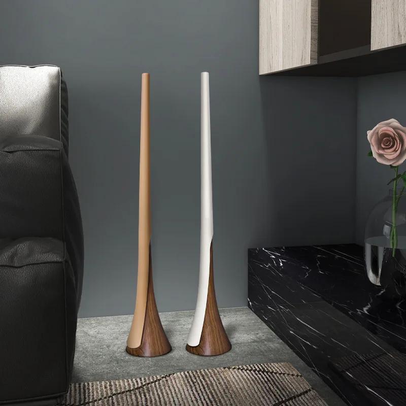 Wood Grain Self-supporting Shoe Handle, Extra Long Shoe Handle, Suitable for the Elderly and Pregnant Women Shoe Horn
