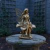 Sculpture de Fée Finition Bronze Style Vintage Statue de Nymphe de Jardin Matériau Résine Décor pour