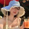 Blue Mood Lace Strap Brim Bucket Hat