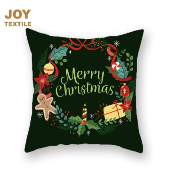 45x45cm Christmas Pillowcase Decorative Linen Cushion Cover For Sofa Printed Pillow Car Cushion Christmas Home Decor