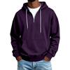 Men's Color Half-Zip Hooded Sweatshirt Casual Winter Pullover