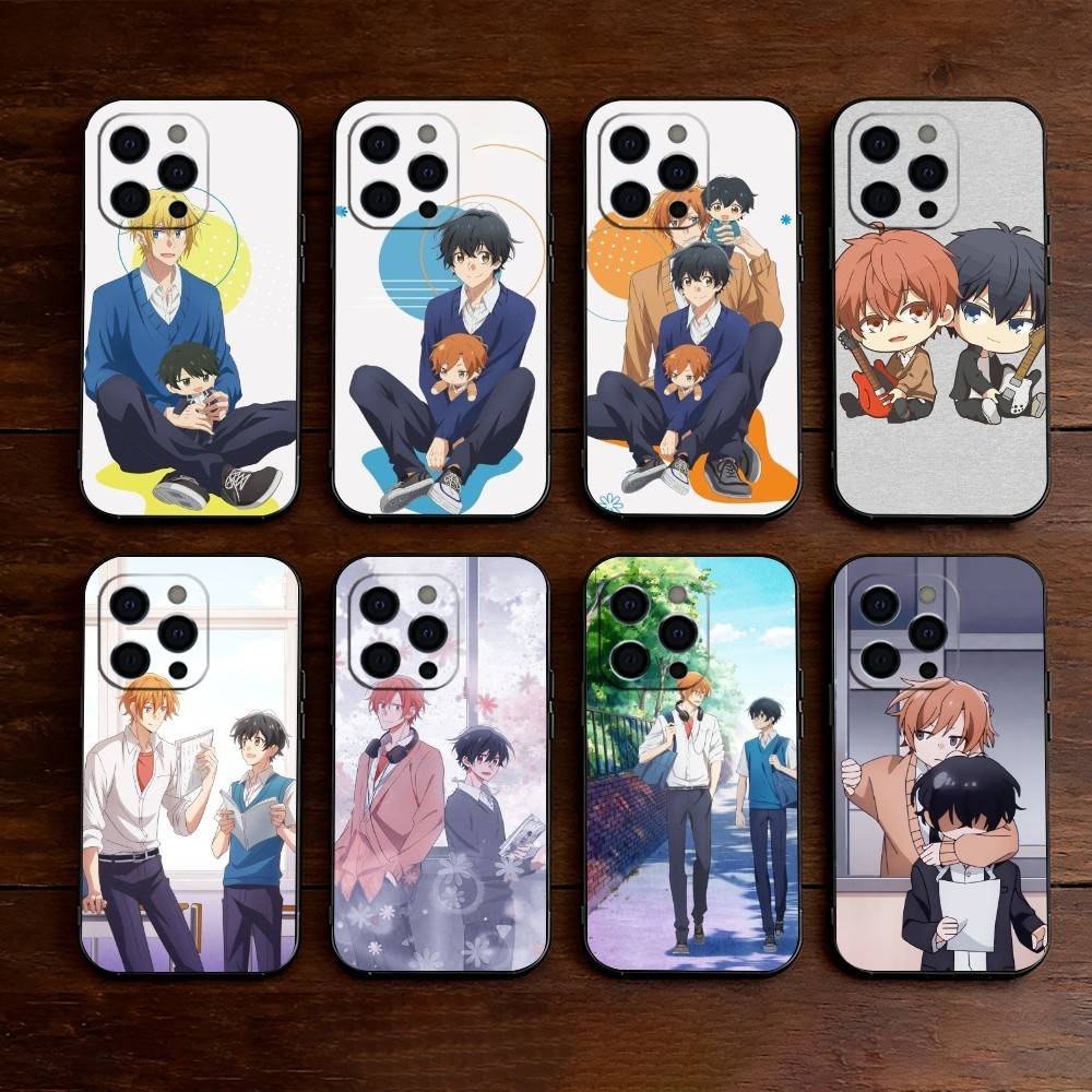 Sasaki To Miyano BL Phone Case For iPhone 17,16,15,14,13,12,11 Plus,Pro Max,XS,Soft Silicone Black Cover
