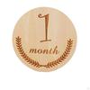 12 Pcs Beautiful Wooden Monthly Cards Newborn Photoshoot Props Growth Markers