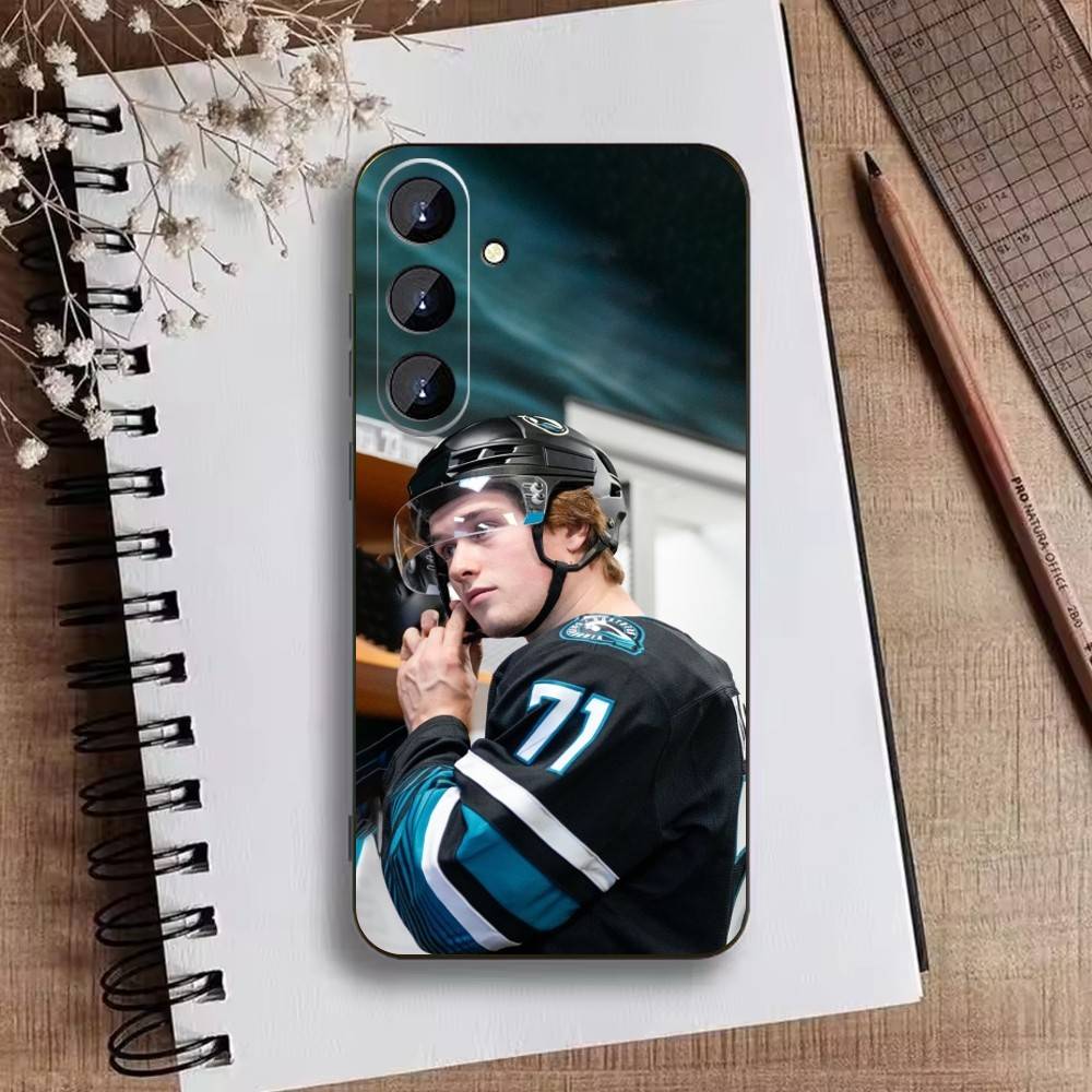 San Jose Sharks Macklin Celebrini Pouzdro na telefon Pro Samsung Galaxy A73,A21s,A22,A31,A52,A53,A71,A41Měkké černé pouzdro
