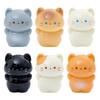 6Pcs/set Cartoon Mini Cat Animal Miniatures Resin Ornaments Fairy Garden Decoration Moss Terrarium Micro Landscape