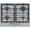 Gas-Kochfeld - BOSCH Serie 4 - 4 Kochzonen - 52 x 58,2 x 4,5 cm - PGP6B5K90 - Edelstahl