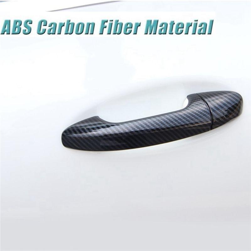 4PCS Car Door Handle Cover Trim Replacement Parts Accessories For Mercedes Benz A B C E GLA GLB GLC Class W247  Carbon Fiber