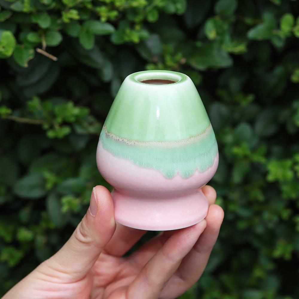 New Ceramic Matcha Bowl with Pouring Spout Reusable Matcha Making Kit Multicolored Japanese Tea Set Tea Lovers