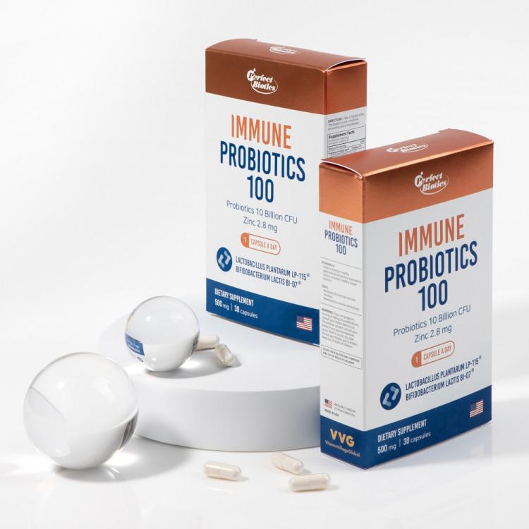 Vitamin Village Perfect Biotics Immune Probiotics 10 Billion Guaranteed Lactic Acid Bacteria 30 Capsules, 1 Unit, Korean Health