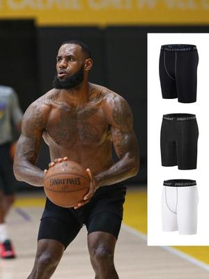Herren Quick-Dry Kompressions-Basketballhose - Atmungsaktive, Elastische Fitness-Shorts zum Laufen und Training