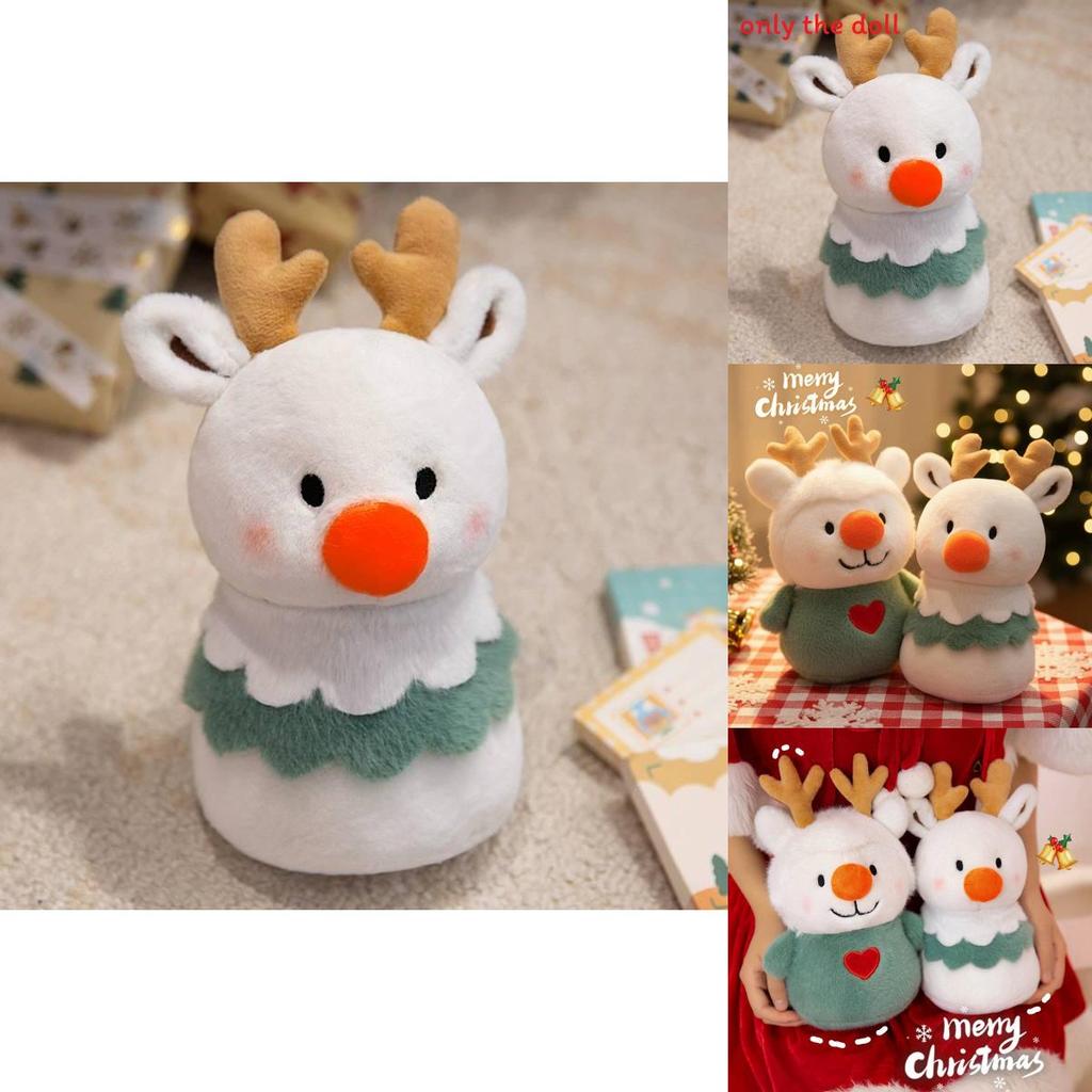 Christmas Series Clown Plush Toy Santa Reindeer Stuffed Doll For Holiday Decor