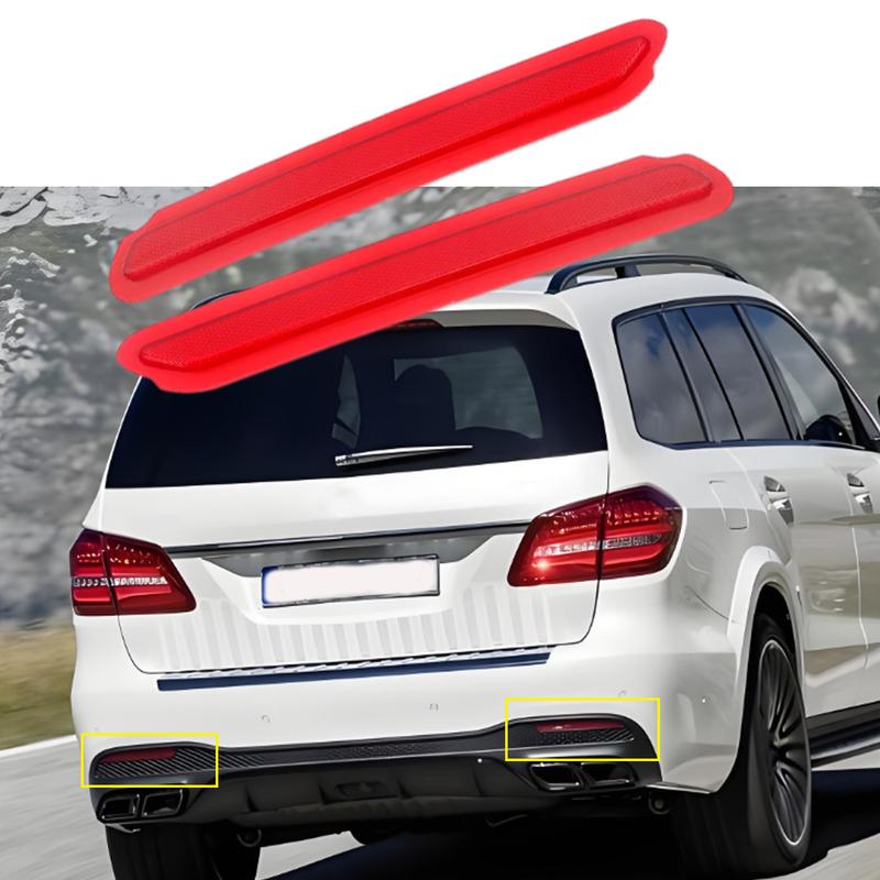 Left + Right Rear Bumper Reflector For Mercedes-Benz GLS Class X166 (Only Fit for GLS Class) 2017- 1668205700 1668205800