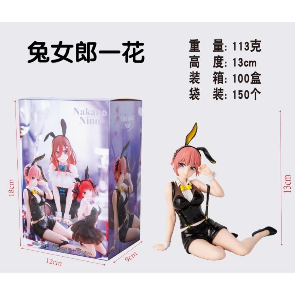 10CM Anime The Quintessential Quintuplets Figure Nakano Miku Nino Ichika Itsuki Bunny Girl Style Static Toys PVC