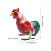 3Pieces Metal Jumping Rooster Toy Classical Tinplate Windup Designs for Nostalgic Fun and Home Office Table Decoration