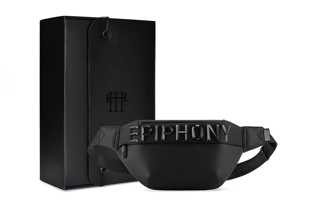 EPIPHQNY Nylon Fabric Sling Bag, Fanny Pack Unisex Black 53011