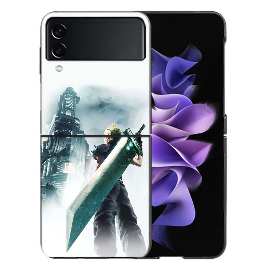 Final Fantasy VII For Samsung Galaxy Z Flip 5 4 3 Case Shockproof Hard Cover Phone Z Flip 6 7 5G Z Flip 5 4 5G TPU PC Hard Coq