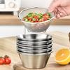 Double Layer Stainless Steel Colander Set Space Saving Stackable Rice Washing Bowl Mini Vegetable Fruit Washing Basket Microwave