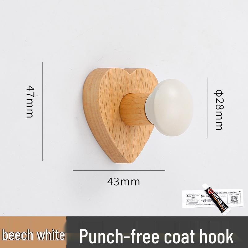 Luxury Solid Wood Wall-Mounted Coat and Hat Hook Rack