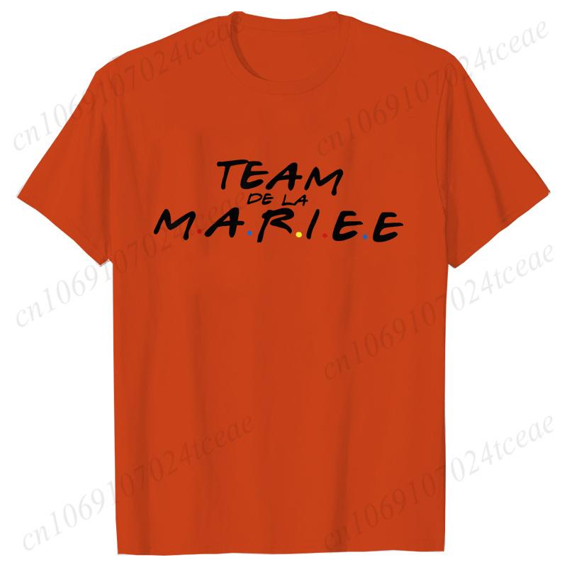 Friends Bachelorette EVJF Party T-shirt French Girls Single Farewell Tops Team Bride Bridesmaid Tees Bridal Shower Wedding Shirt