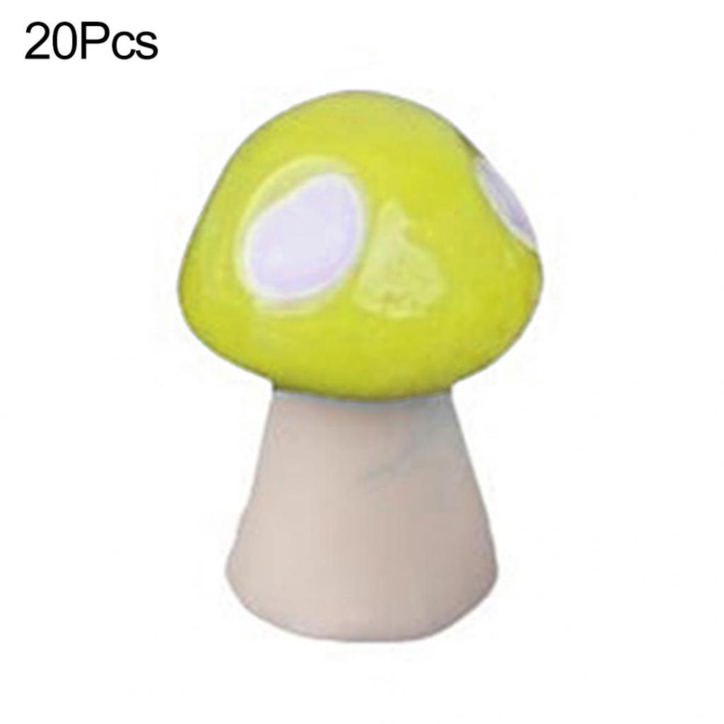 20Pcs Mini Artificial Mushroom Miniatures Fairy Garden Ornament Resin Crafts