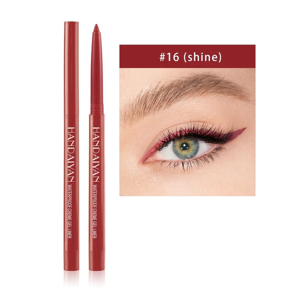 HANDAIYAN Matte Colorful Eye Liner Pen Cream Lasting Eyeliner Gel Pencils Option Easy To Wear Cosmetics White Yellow Blue Purple