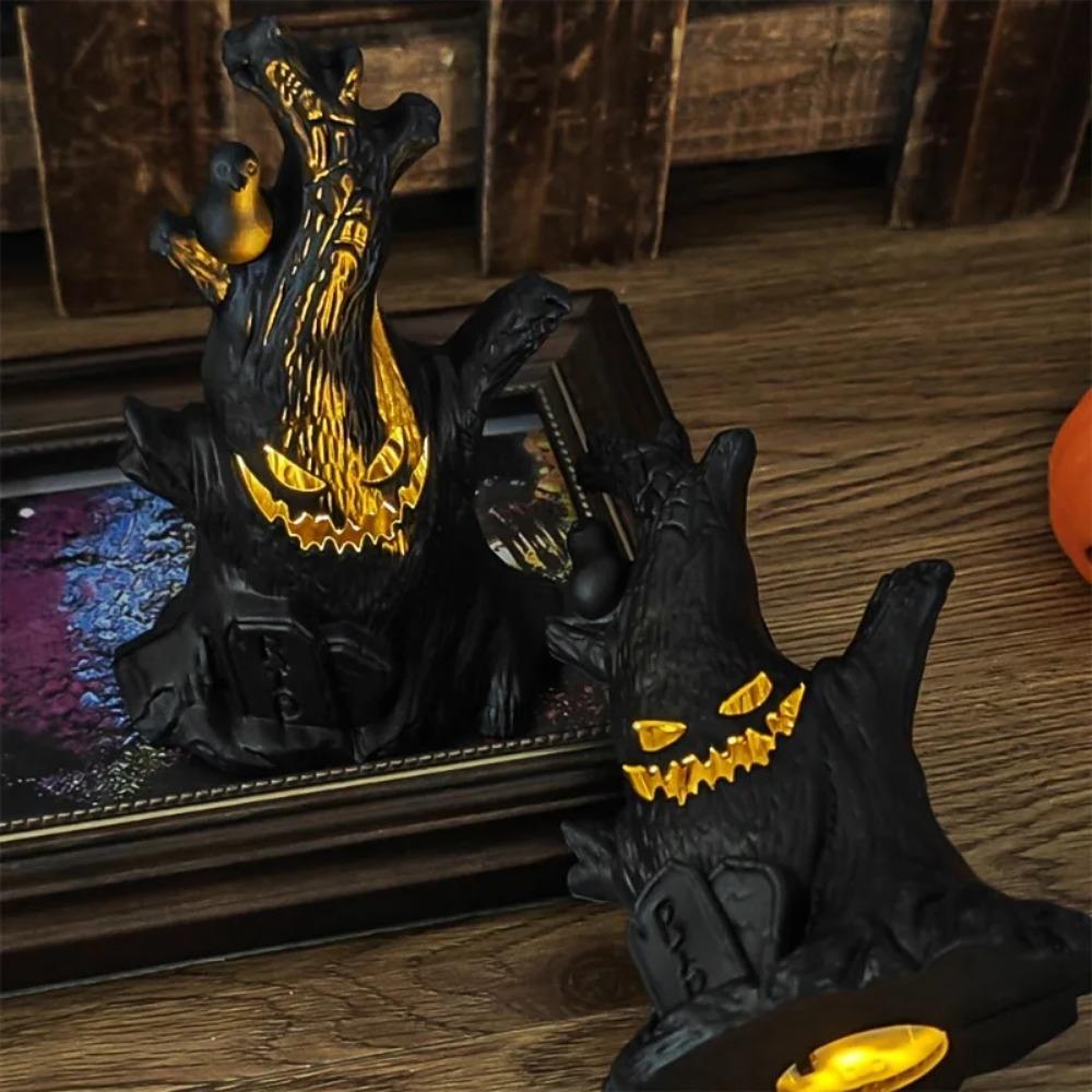 Halloween Ghost Tree LED Glow Ghost Lights hand-held cute ghost pendant Lamp Horrific Atmosphere Decoration Party Supplies