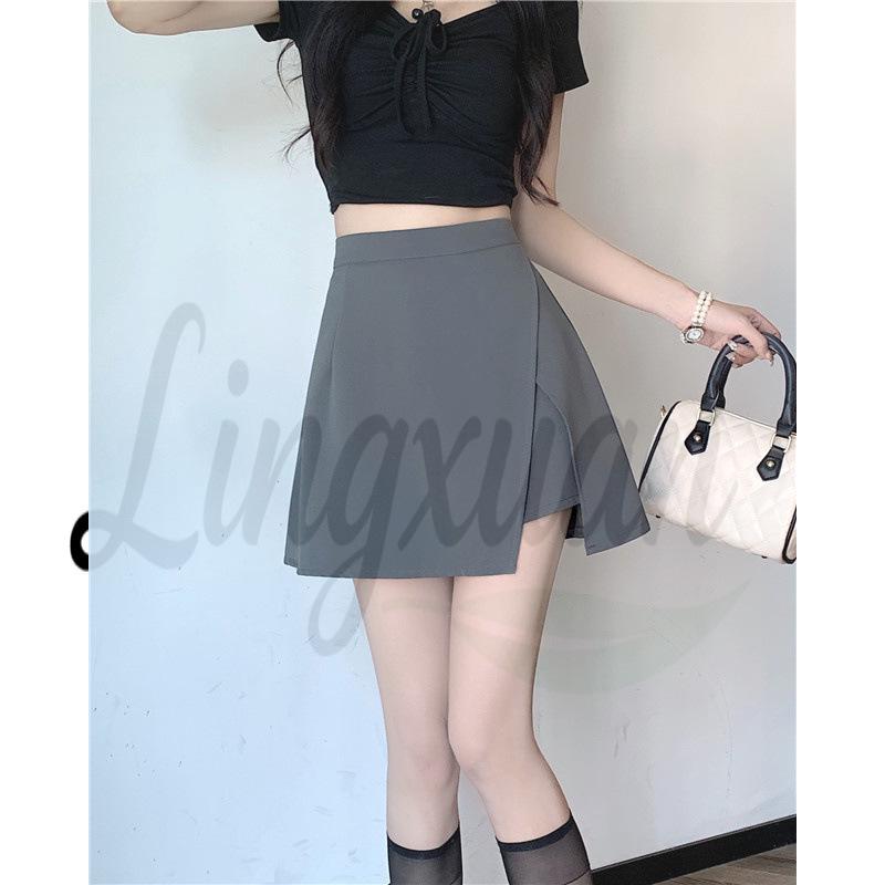 Plus Size Women s Elastic Waist Irregular A-line Skirt L
