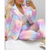 2PCS Women Blazer Suit Lapel Jacket Coat + Pants Co-ord Set Formal Office Outfit