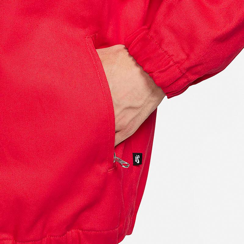 Nike Sb Solid Woven Twill Skate Jacket Men Jackets University-Red FQ0407-657