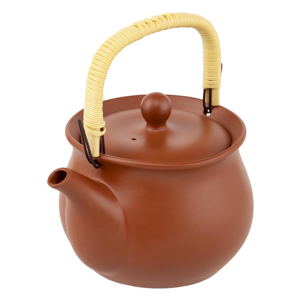 Tokoname Ware Satoyama Plain Earthenware 1150ml with a Refreshing Mesh Suitable for Green Roasted Green and Brown Rice Made In TK068 Teapot, Design,