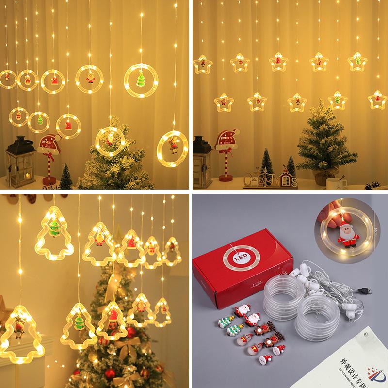 LED Christmas Curtain Lights Indoor Scene Decoration Lights Christmas Atmosphere Lights