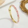 Lightweight Metal Cloisonne Lucky Bangle Colorful Glazed Ethnic Pattern Cuff  Tourist Attractions