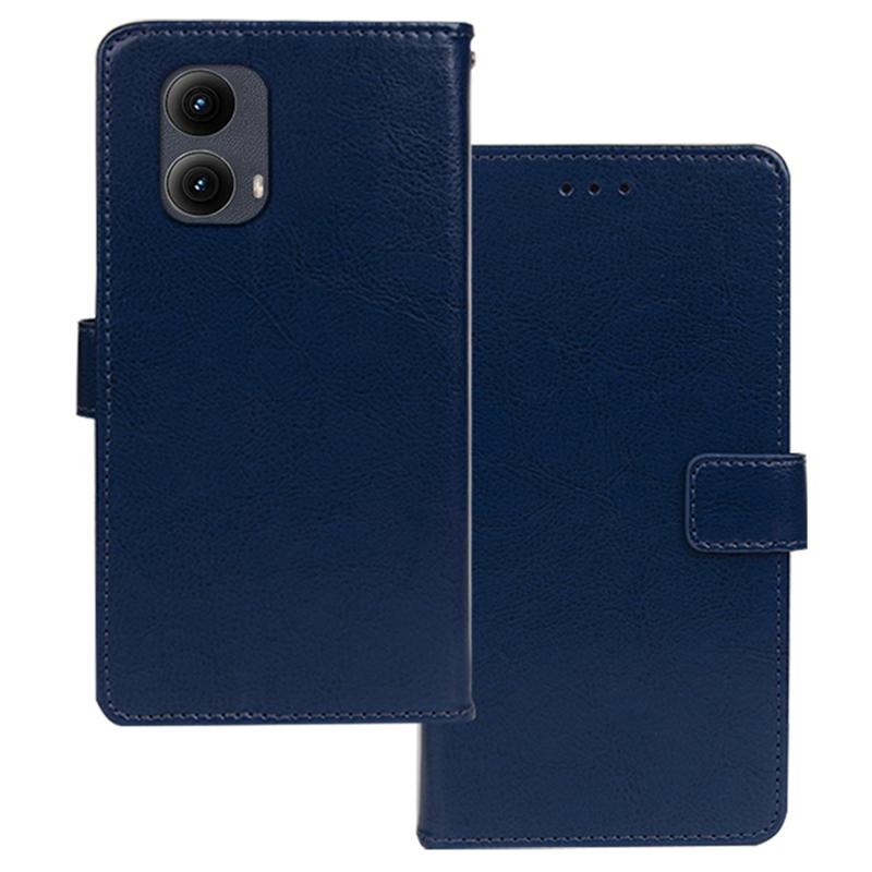 

IDEWEI для Motorola Edge (2024) Чехол 5G с отделениями для карт, кожаный чехол для телефона с текстурой Crazy Horse A