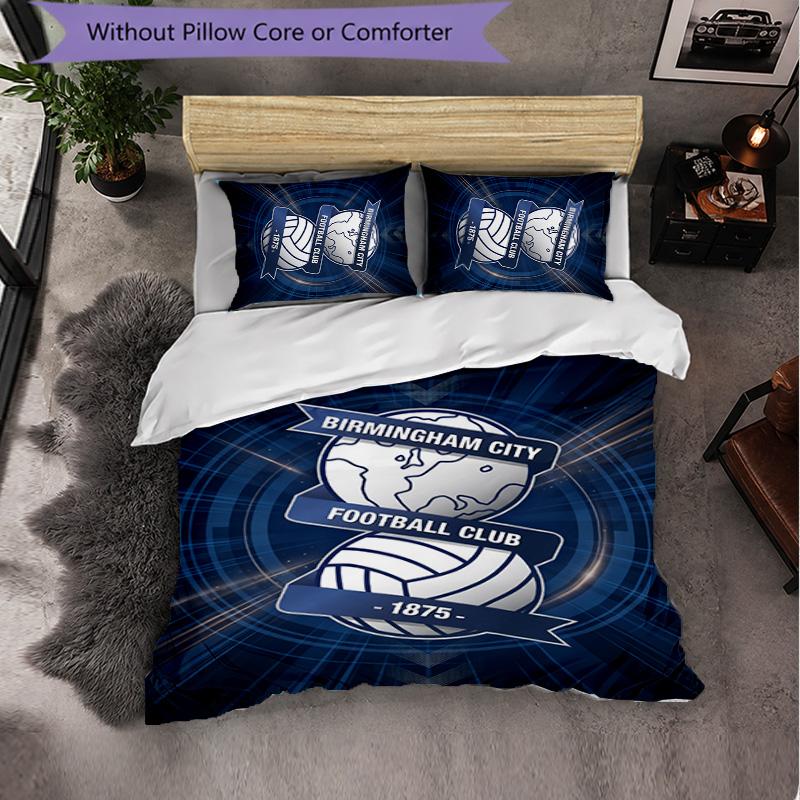 Birmingham City Themed Bedding 3Pcs Duvet Cover Set Decorative Bed Linen For Teen Room Home Decoration