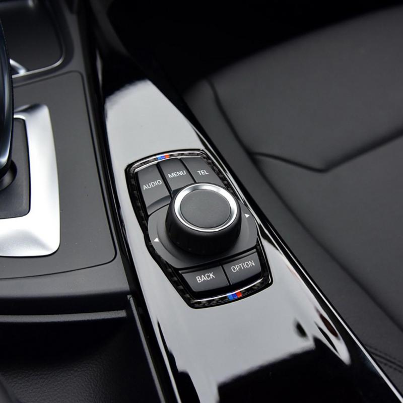 Samolepky na auto ForBMW Dekorativní multimediální rám z uhlíkových vláken ForBMW 1 3 5 7 Series X1 X3 F25 X5 F15 X6 16 F30 F10 F07 E90