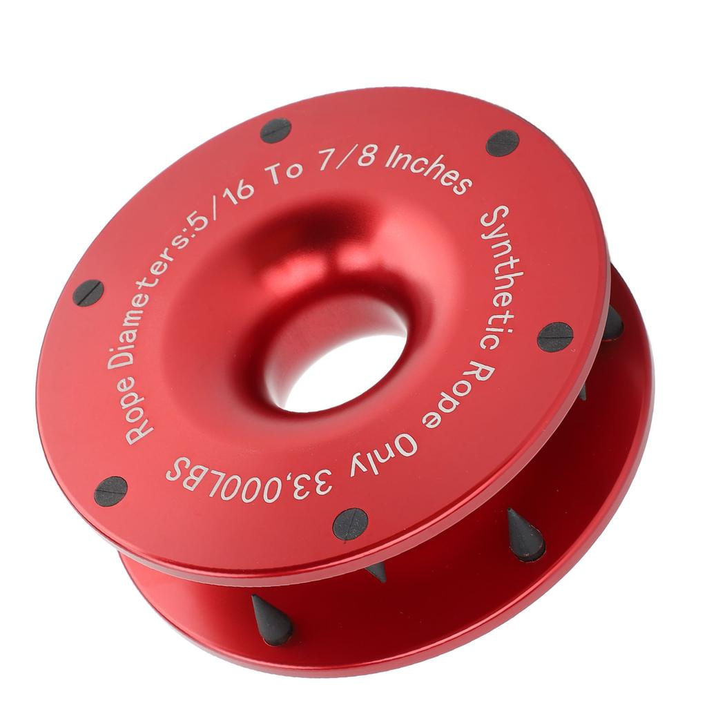 Winch Snatch Towing Ring Aluminium 33000lbs Break Strength Snatch Block Pulley for ATV UTV SUV Truck Dirt Bike 5 16 to
