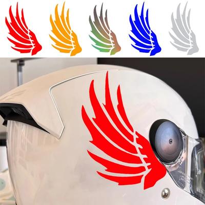 2Pcs Creative Wing-Shaped Motorcycle Helmet&Car Rearview Mirror Sticker Motorcycle Accessories