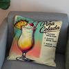 Pina Colada Cocktail Pillow Case For Car Sofa Decorative Home Doublesided Print Plush Square Throw Pillow Cushion Cover