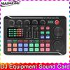 F998 Sound Card DJ Equipment Microphone Sound Card Console Studio Sound Card Kit Cable Phone Mixing Computer Live Voice Mixer