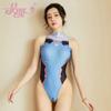 Anime Sexy Dessous Kostüme Schule Cosplay Kostüme für Mädchen Exotische Kleidung für Frauen Kurzarm Bodysuit Entzückender Badeanzug mit Spiel