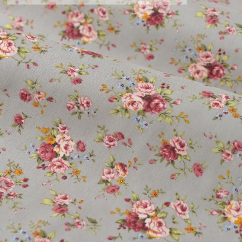 Classics Pastoral Floral Poplin Cotton Fabric DIY Children's Wear Cloth Make Bedding Quilt Decoration Home Sewing Cloth