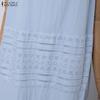 ZANZEA Womens Casual Round Neck Summer Loose Sleeveless Dress