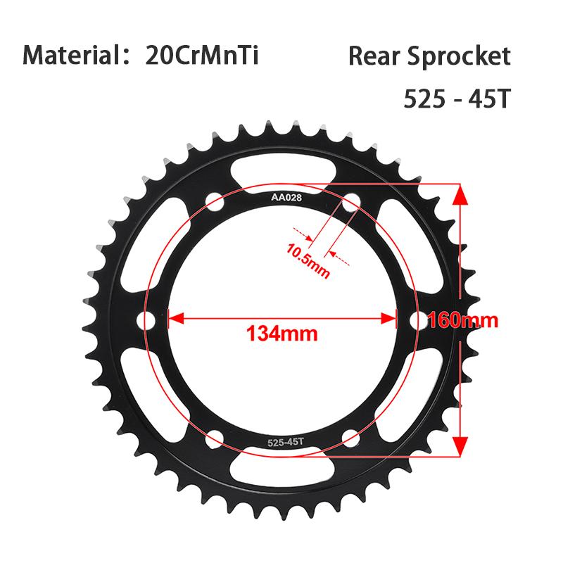 525 16T Front 40T 42T 45T Rear Sprocket For HONDA NT1100 DCT CBR1000 CBR600 CBR1000RR CBR1000RA CBR 600 1000 F RR RA Fireblade