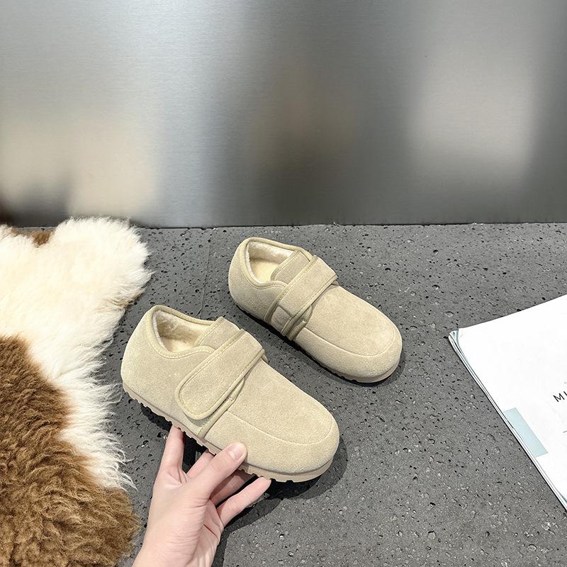 Женские зимние мокасины из натуральной кожи, 2024 г., повседневная обувь в стиле ретро с меховой подкладкой, визуально увеличивающая рост 38