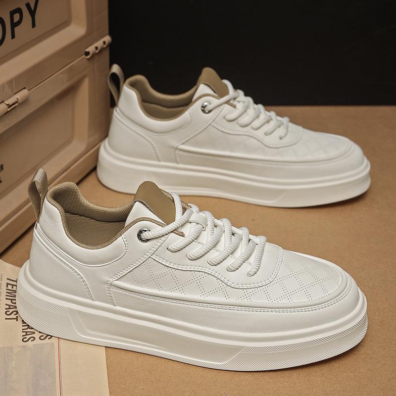 Men's shoes 2025 summer popular casual board shoes white shoes youth versatile breathable thick-soled niche sports board shoes